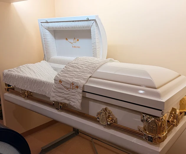 Metal Casket White Finish