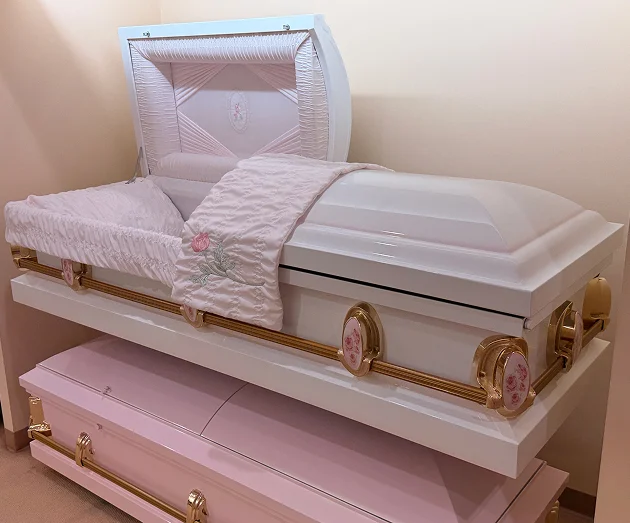 Metal Casket White Matte Finish