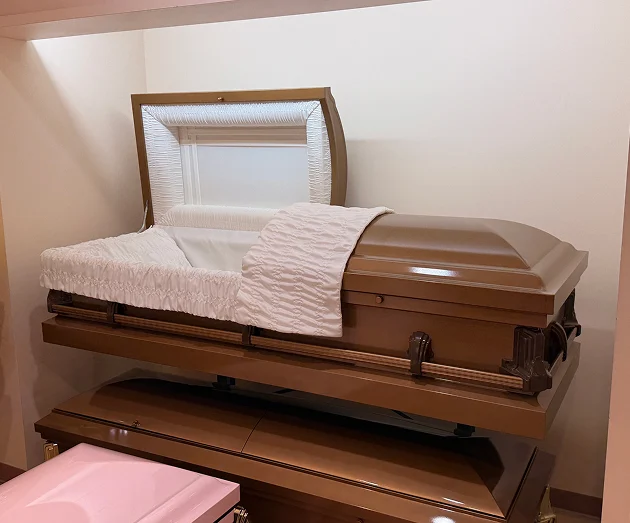Metal Casket Brown Finish